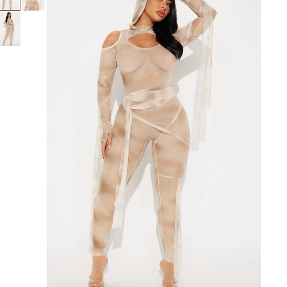 Halloween Mummy Look 2 Jumpsuits S/M - Picture 1 of 2